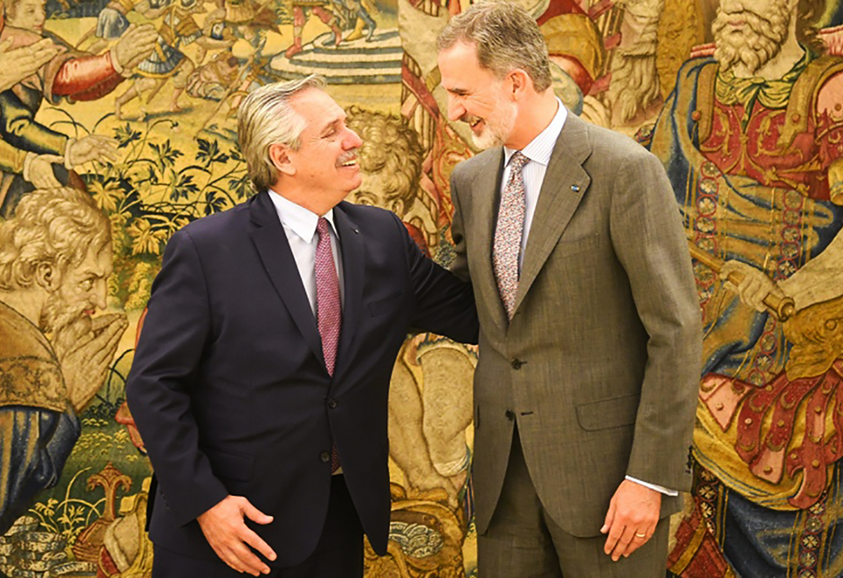 El presidente se reunió con el rey de España en el Palacio de la Zarzuela