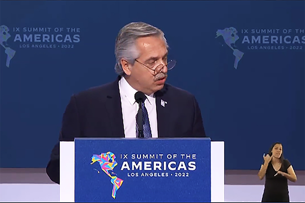 El discurso completo de Alberto Fernández en la Cumbre de las Américas