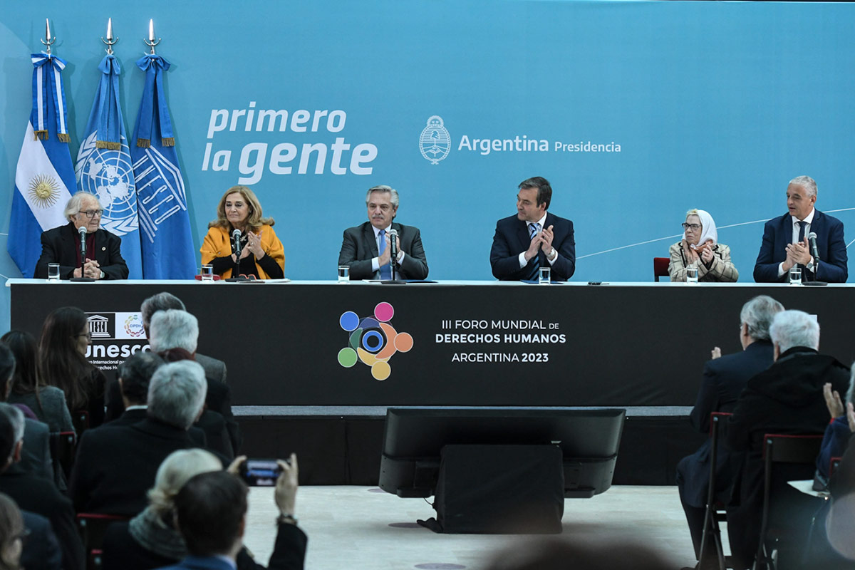 Alberto Fernández encabeza el lanzamiento del III Foro Mundial de Derechos Humanos