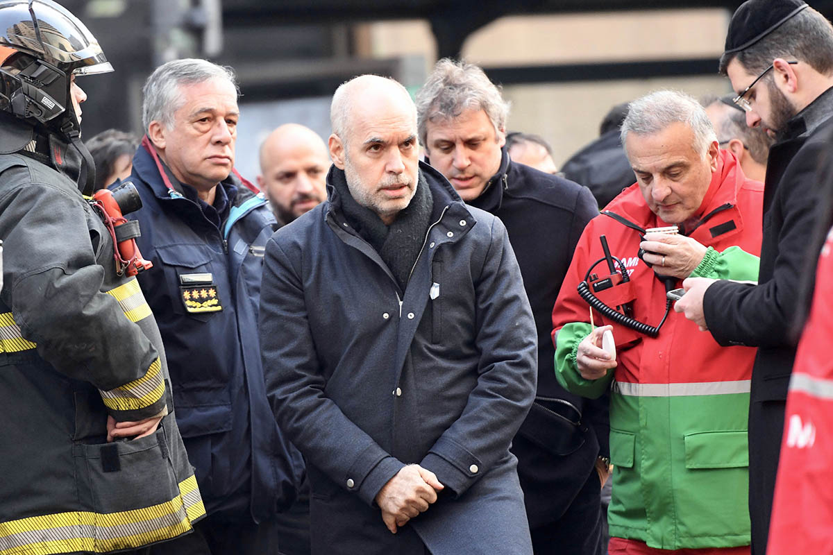 Larreta fue al edificio incendiado de Recoleta: «Fue una situación dramática»