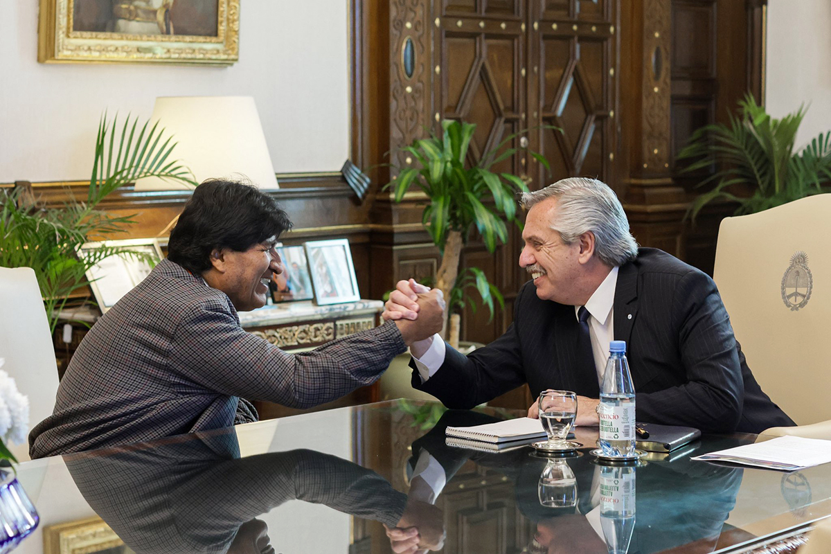 De qué hablaron Alberto Fernández y Evo Morales durante un almuerzo en la Casa Rosada