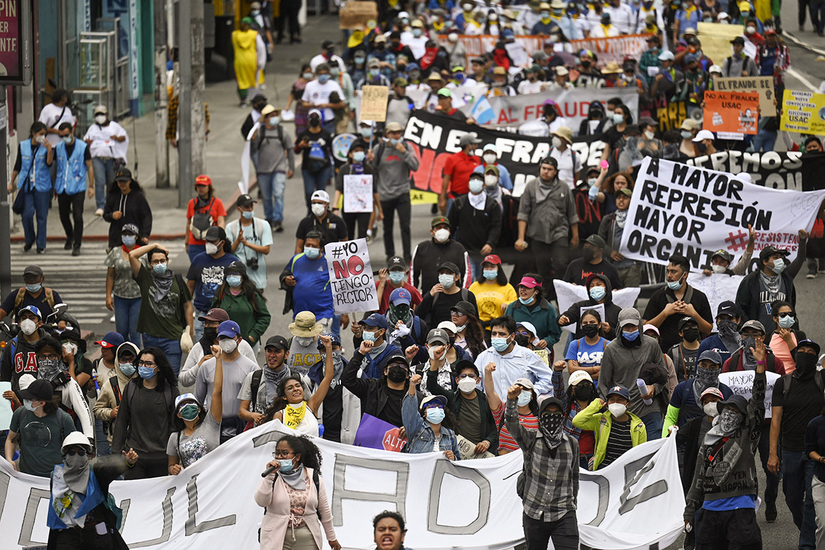 Protestas populares y deterioro institucional, capítulo Guatemala