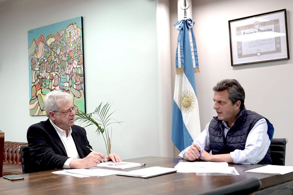 Gabriel Rubinstein junto a Sergio Massa.