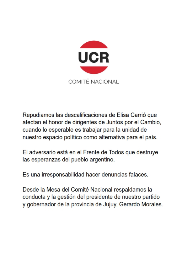 La UCR repudia a Carrió y la Coalición Cívica redobla la apuesta acercándose a Macri