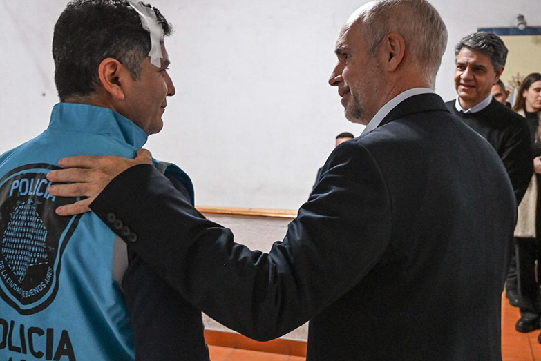 En nombre de la paz, Larreta justificó la represión y felicitó a la policía porteña