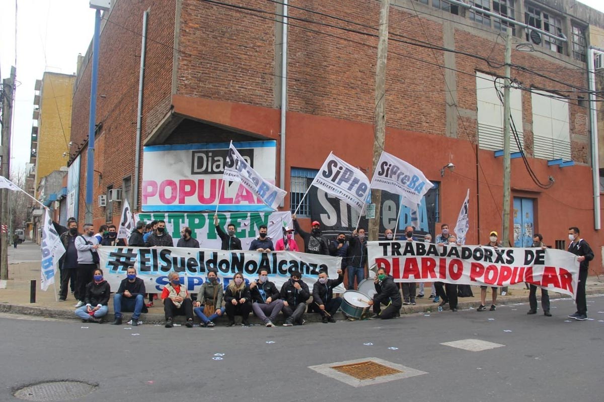 Paro de 24 horas en el Diario Popular por salarios atrasados y persecución sindical