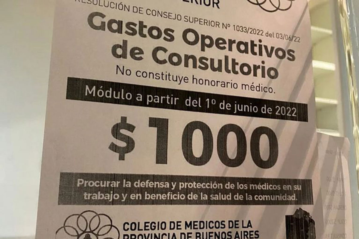 Cancelaron el copago de mil pesos por “gastos de consultorio” que cobraban médicos bonaerenses