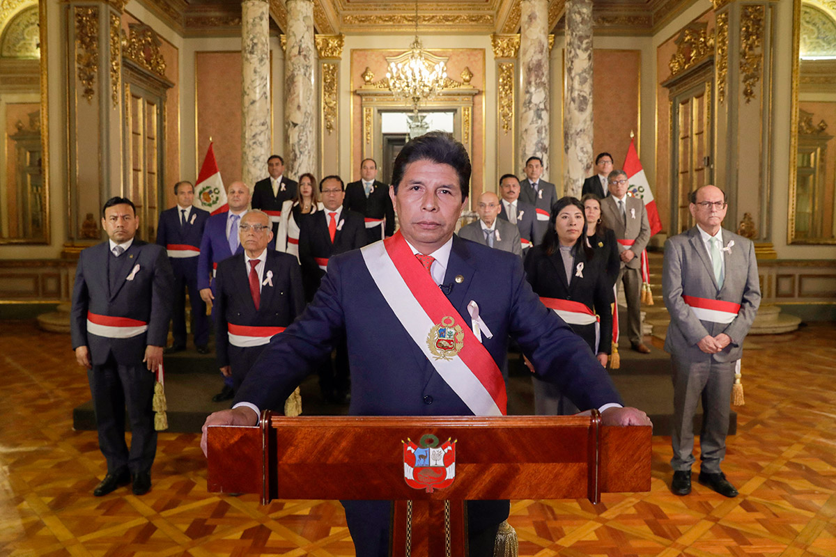 Pedro Castillo anunció la disolución del Congreso de Perú y declaró un «gobierno de excepción»