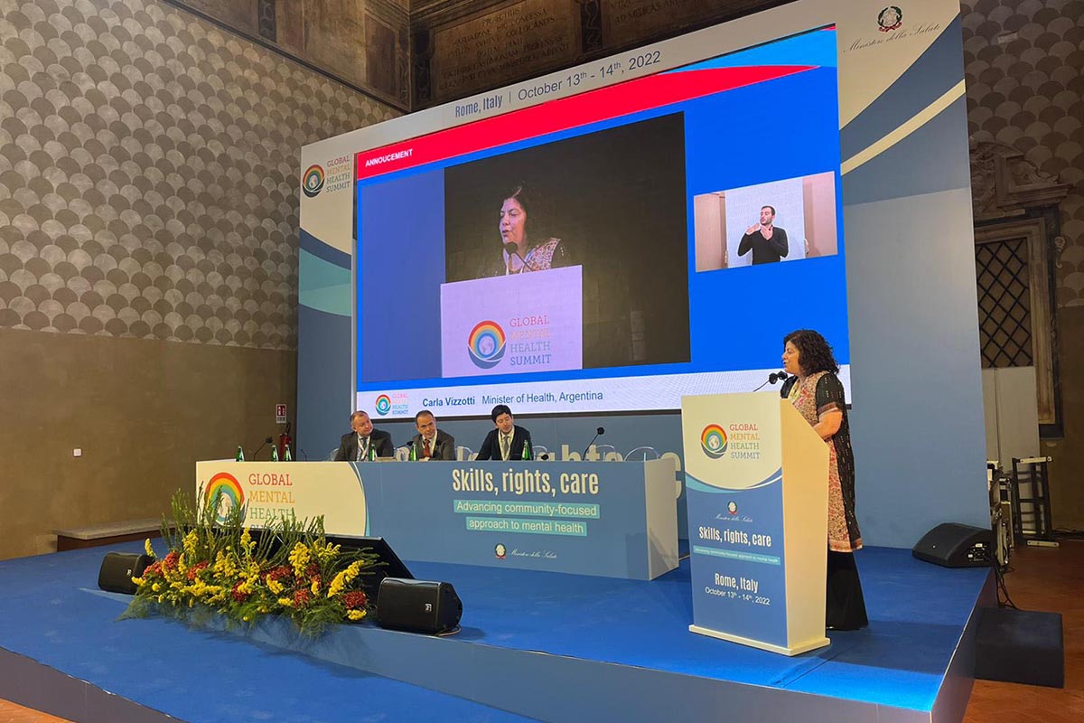 Argentina será sede de la V Cumbre Mundial de Salud Mental en 2023