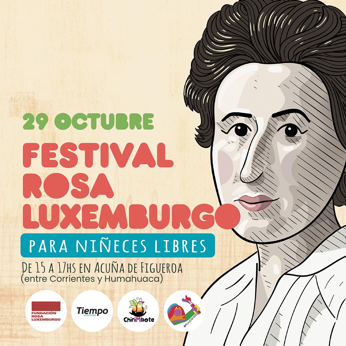 Rosa Luxemburgo y una fiesta callejera para jugar y aprender más sobre sus ideas