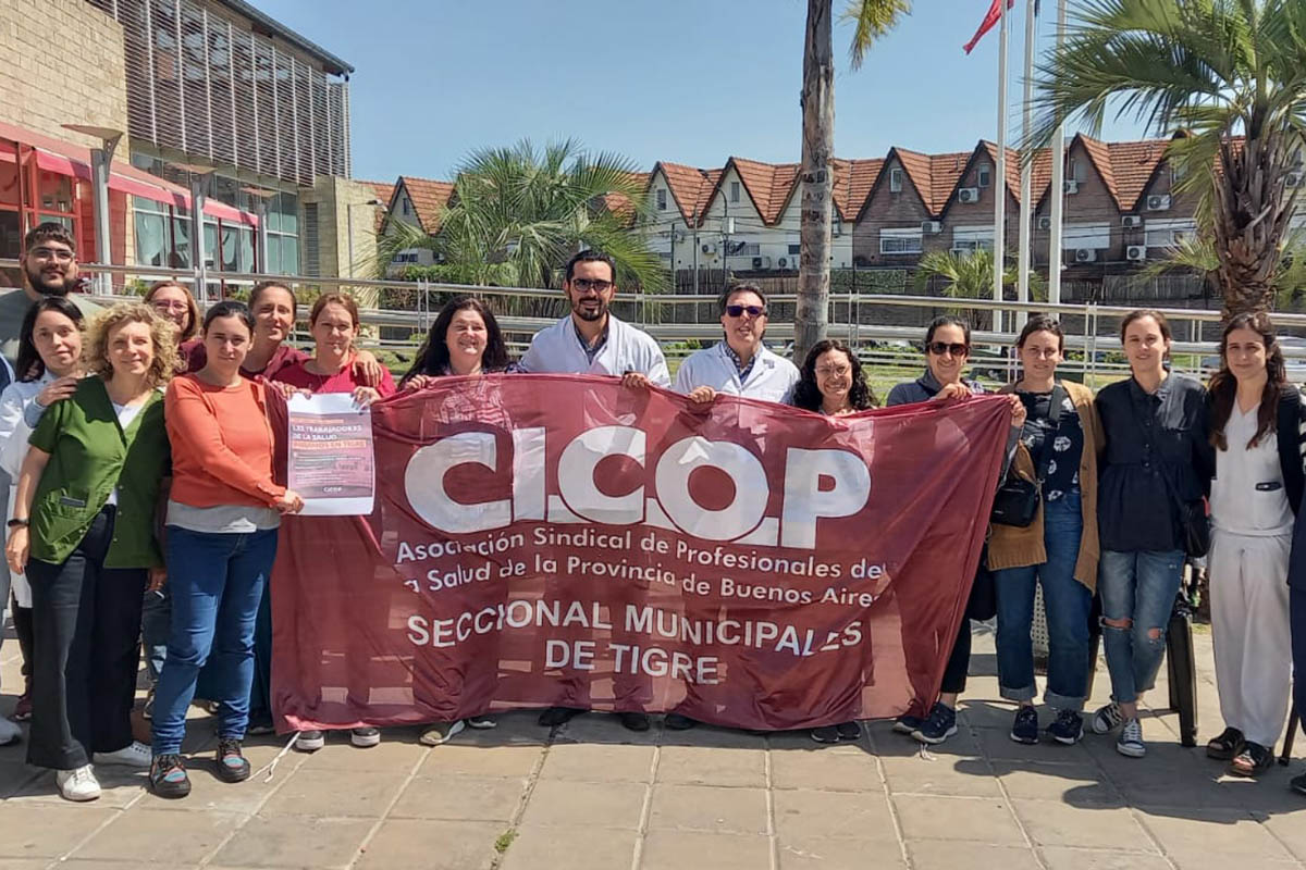 Tercer día de paro y movilización de trabajadores de la salud en Tigre