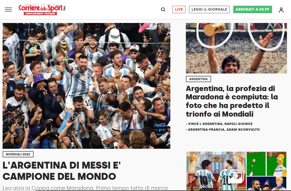 Medios de todo el mundo destacan una final histórica y un Messi universal