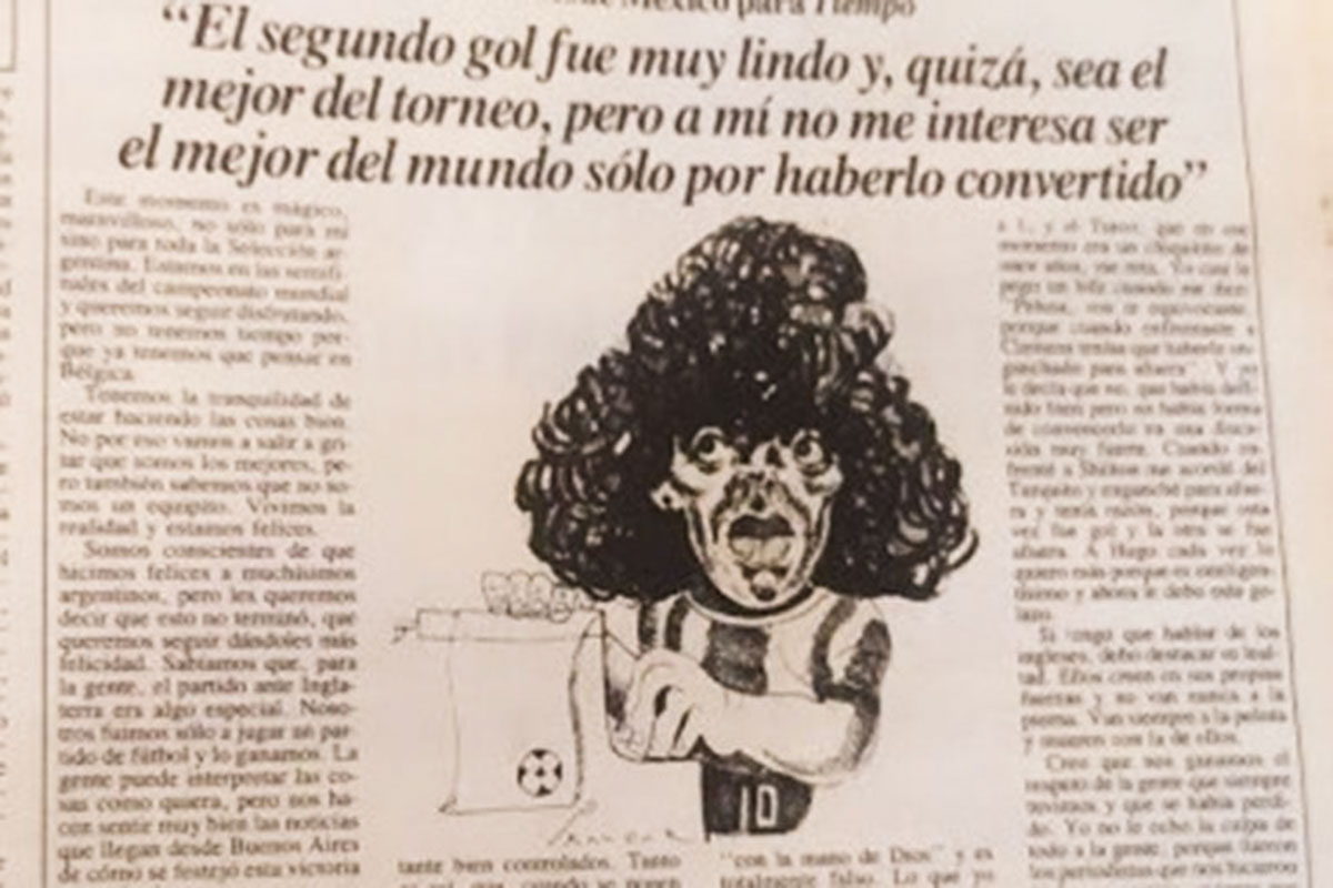 Alejandro Apo le pone voz a las cartas que Maradona firmó en Tiempo Argentino durante México 86