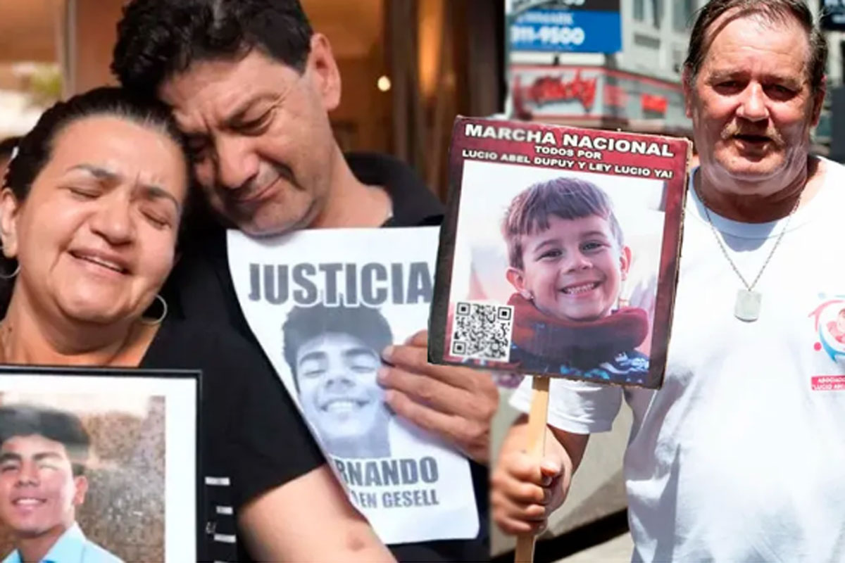 Abrazo entre la madre de Fernando Baéz Sosa y el abuelo de Lucio Dupuy: «Vengo a acompañar en el dolor»