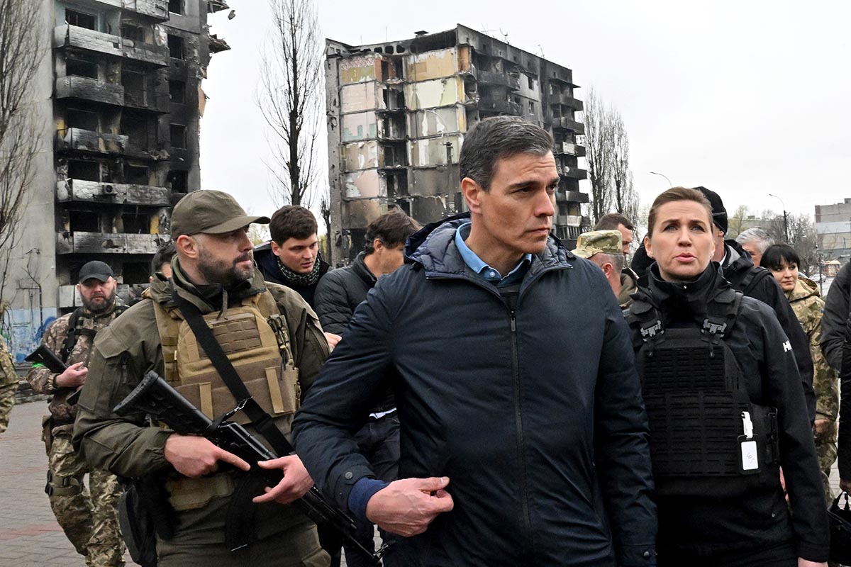 Pedro Sánchez viajó a Kiev para expresar su solidaridad con Ucrania