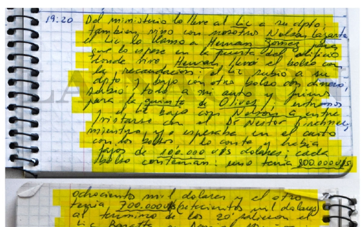 Caso Cuadernos: un peritaje caligráfico confirmó que hubo manipulación de los escritos