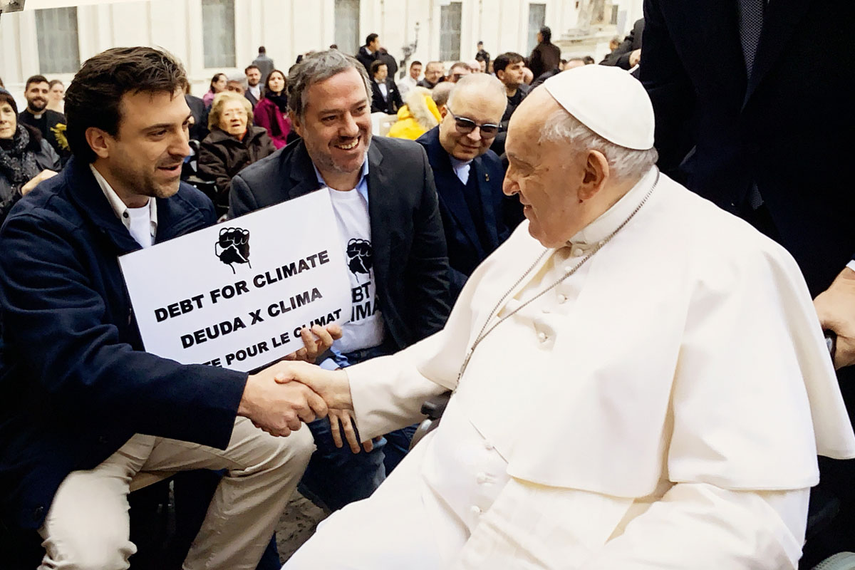 El Papa Francisco apoyó el reclamo del movimiento global Deuda x Clima