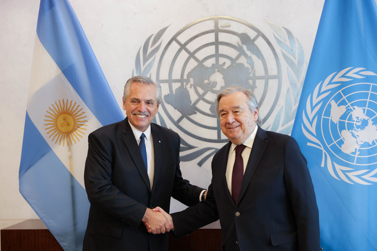 Alberto Fernández dialogó con el titular de la ONU sobre Malvinas, cambio climático y deuda