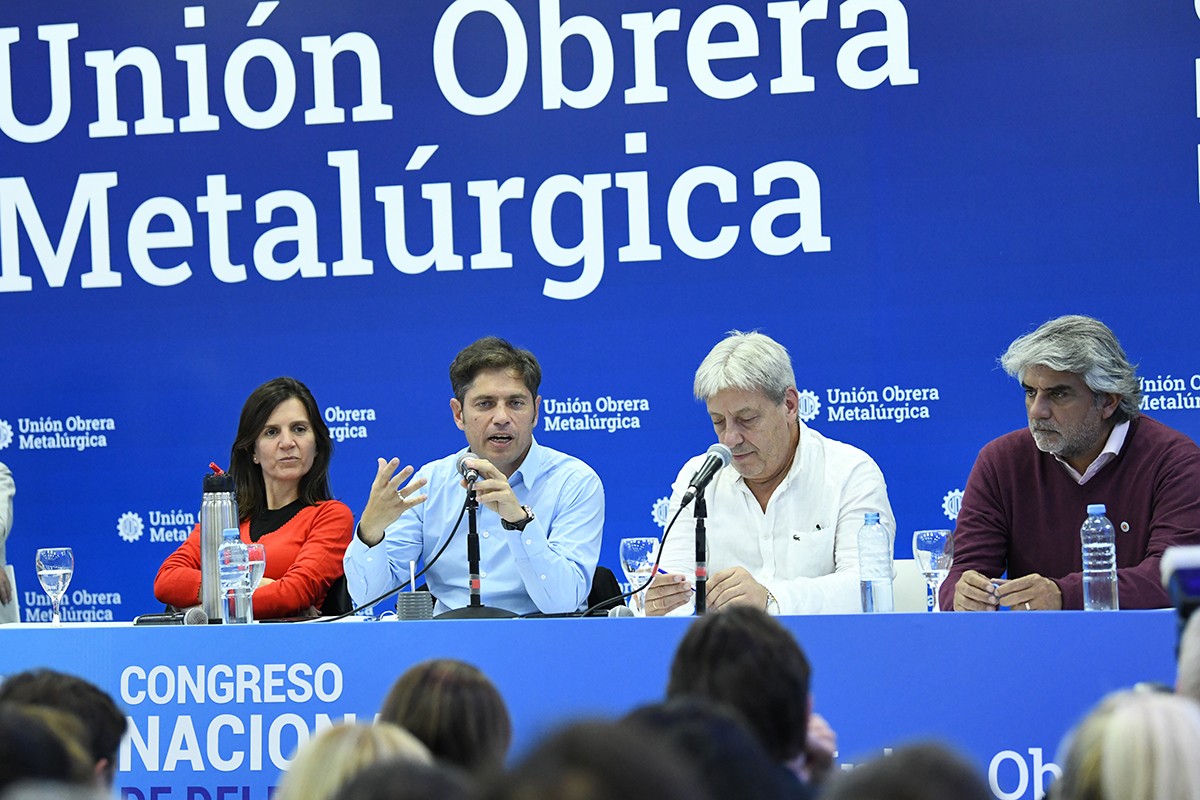 Kicillof cerró el congreso de la UOM: «No van por Cristina, sino por los derechos de los trabajadores»