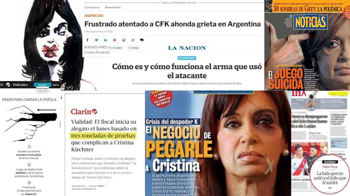 Violencia política: los medios hegemónicos intensifican su hostigamiento contra Cristina Kirchner