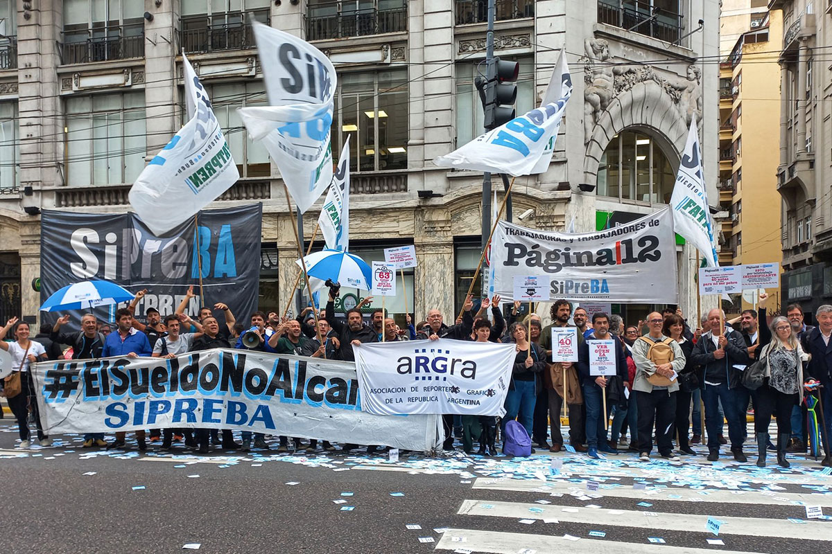 Trabajadores de prensa escrita del SiPreBA paran el jueves y marchan por el salario
