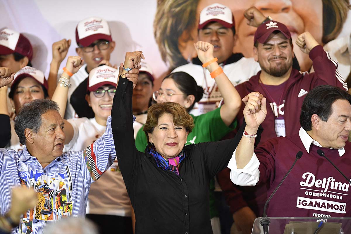 El oficialismo se impuso en el Estado de México y Delfina Gómez será la primera gobernadora