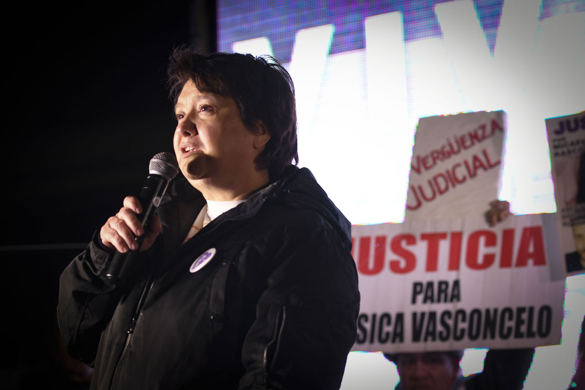 La madre de Cecilia Strzyzowski encabezó una marcha en Buenos Aires para pedir justicia