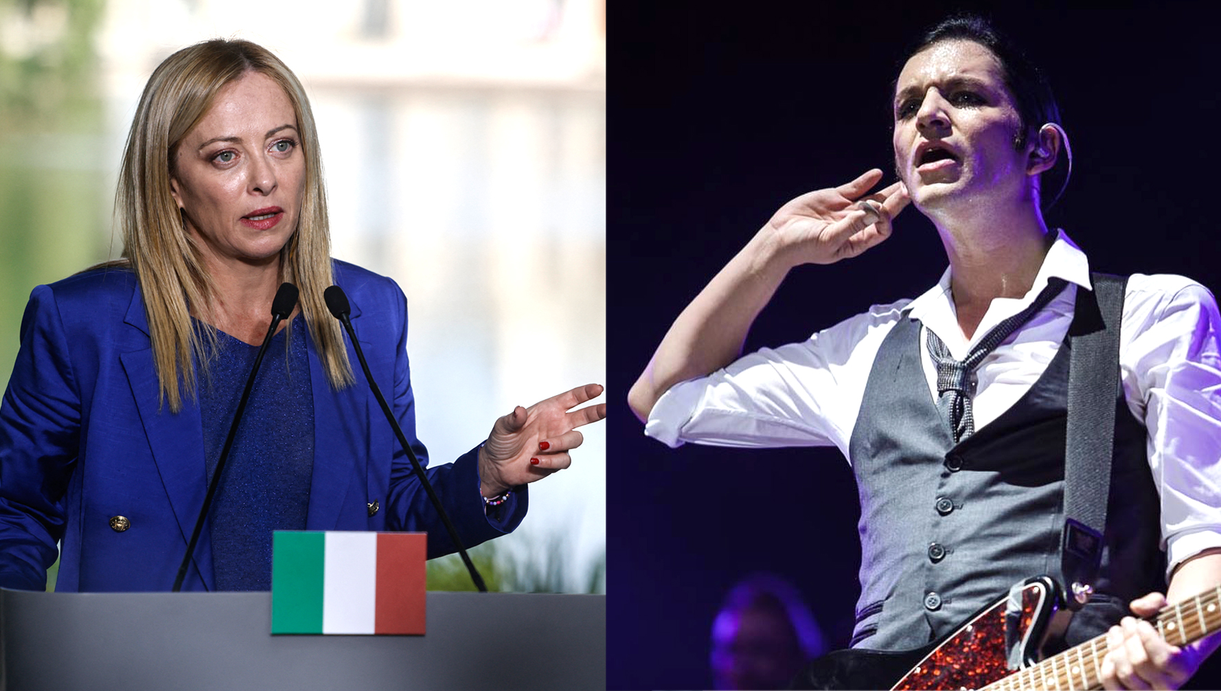 La premier italiana Giorgia Meloni demandó al cantante de Placebo porque se refirió a ella como un «pedazo de mierda racista y fascista»