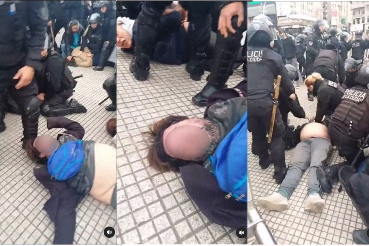 Obelisco: violenta represión de la Policía de la Ciudad a manifestantes deja un herido muy grave y varios detenidos