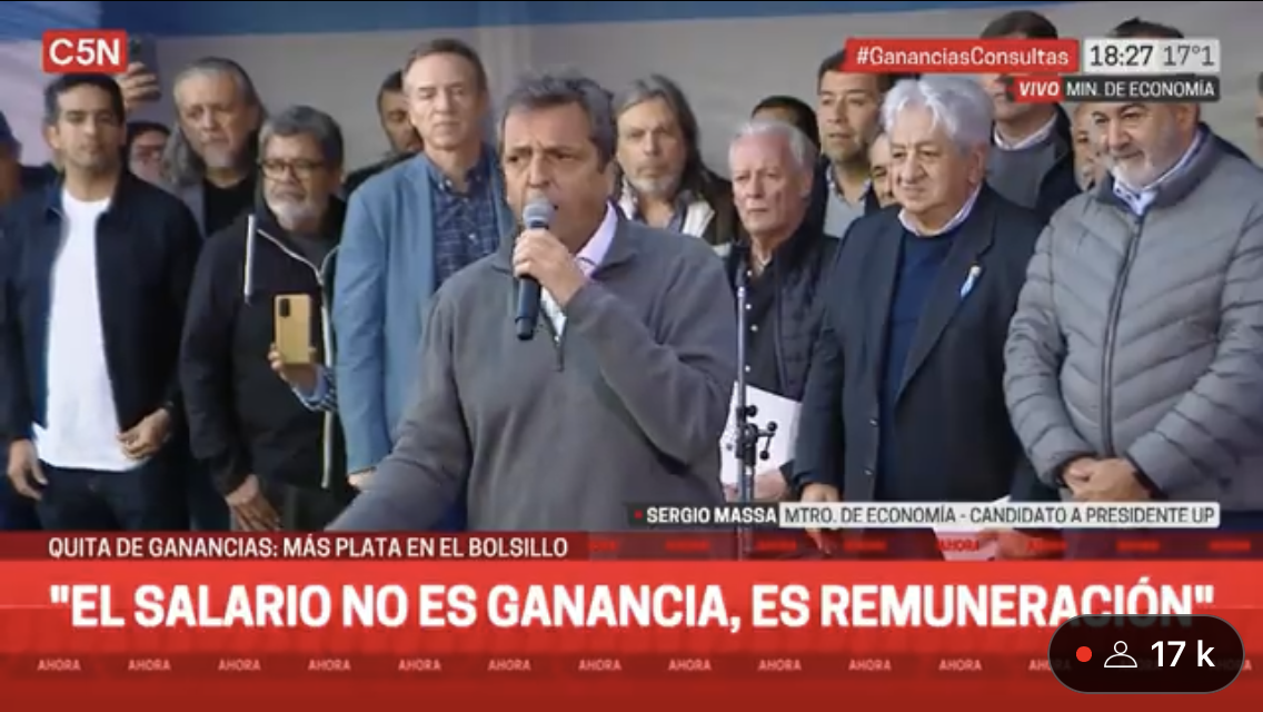 Massa: «Mi mandato estará marcado por la recuperación salarial»