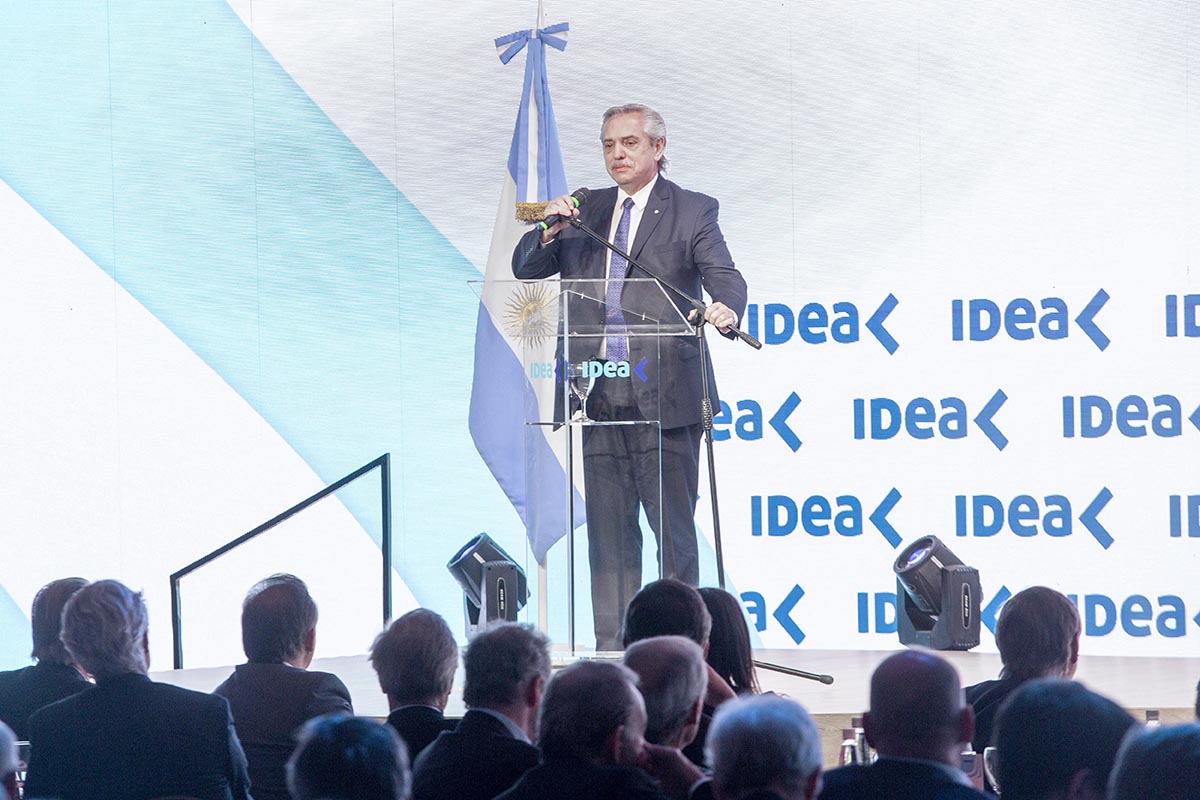 En IDEA, Alberto Fernández llamó a la «unidad nacional» para «aprovechar las oportunidades» del país