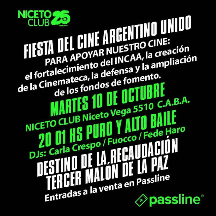 Se viene la “Fiesta del Cine Argentino Unido”, un encuentro solidario para defender el arte nacional