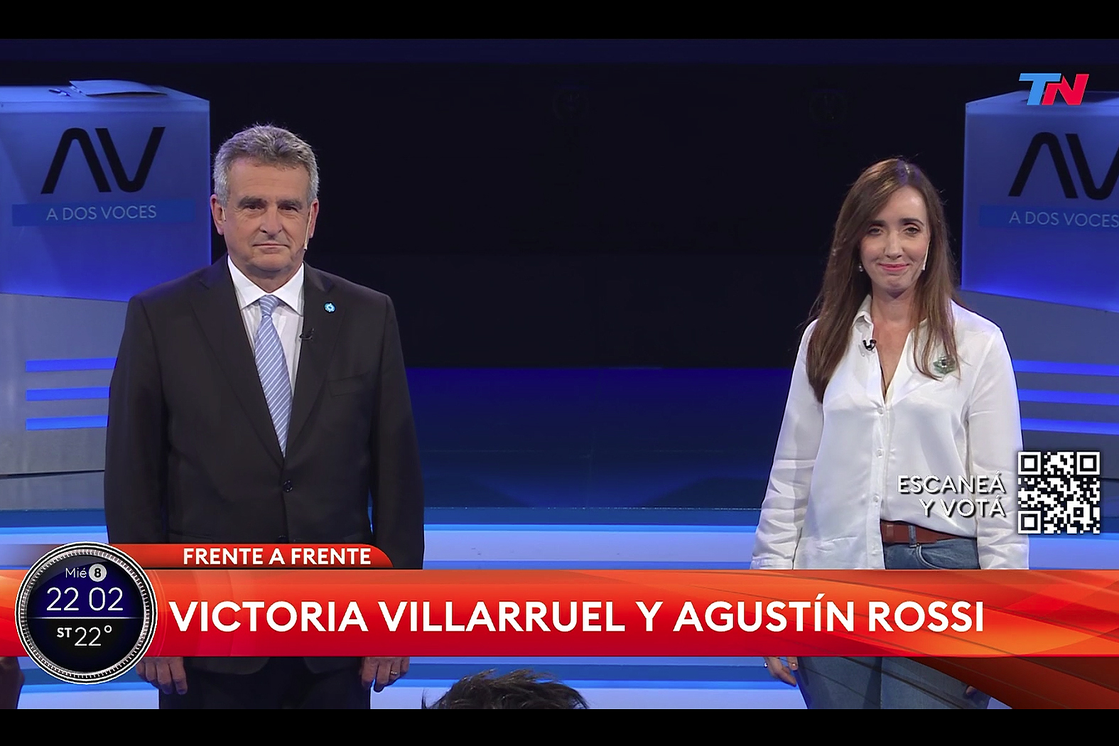 Debate de vicepresidentes: las principales frases de Agustín Rossi y Victoria Villarruel