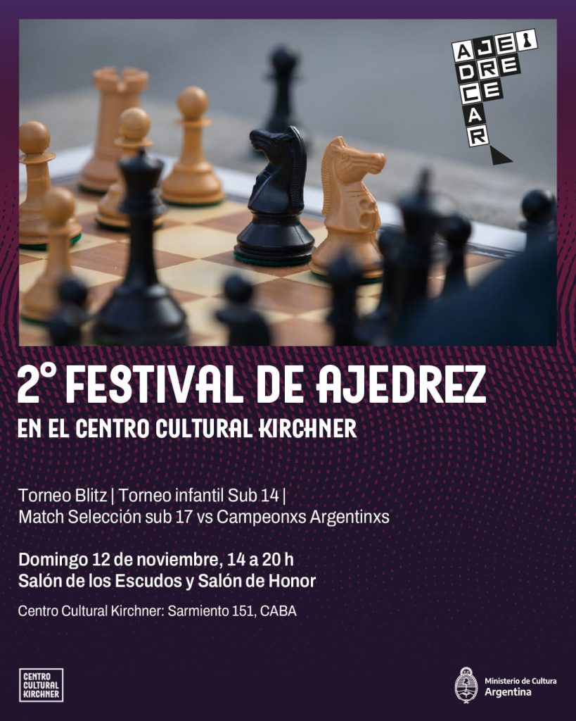 La campeona mundial juvenil Candela Francisco se suma a un festival de ajedrez en el Centro Cultural Kirchner 1 La campeona mundial juvenil Candela Francisco se suma a un festival de ajedrez en el Centro Cultural Kirchner