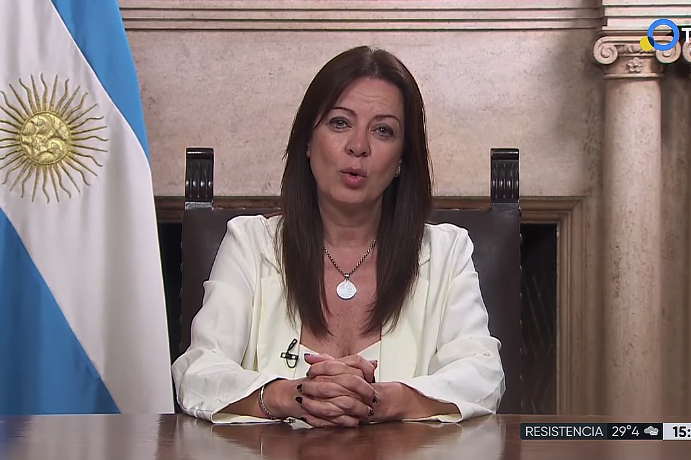 Sandra Petovello detalló la política social del gobierno: «El que marcha no cobra»