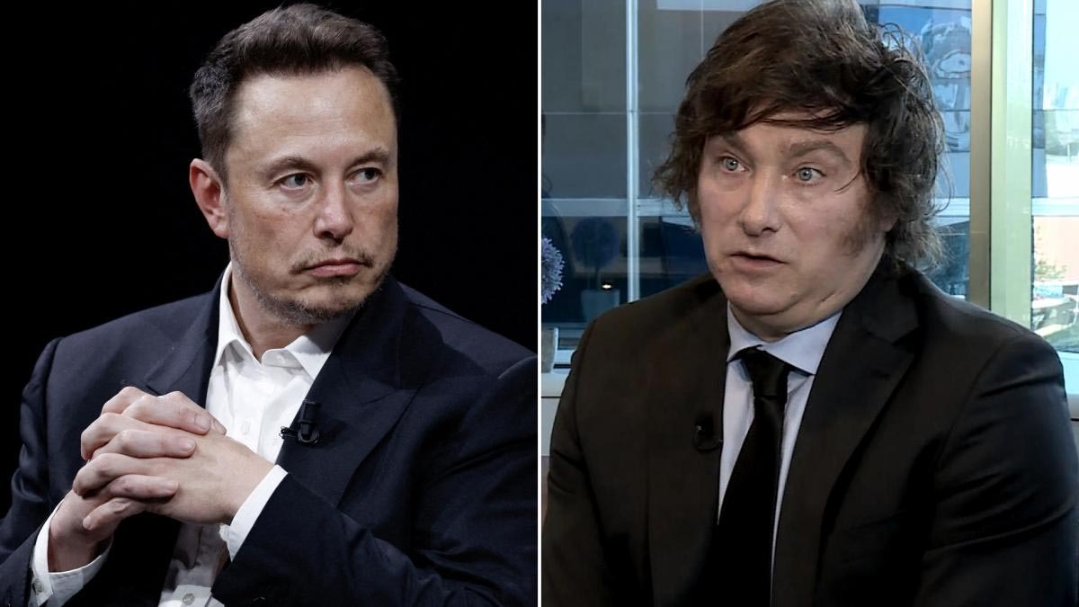 Milei agradeció los elogios del magnate Elon Musk por su discurso en Davos