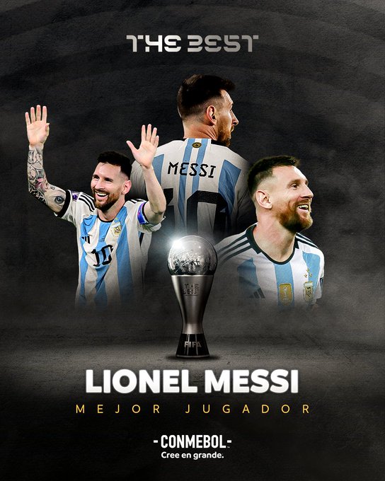 Messi ganó por tercera vez el premio FIFA The Best al Mejor Jugador del año