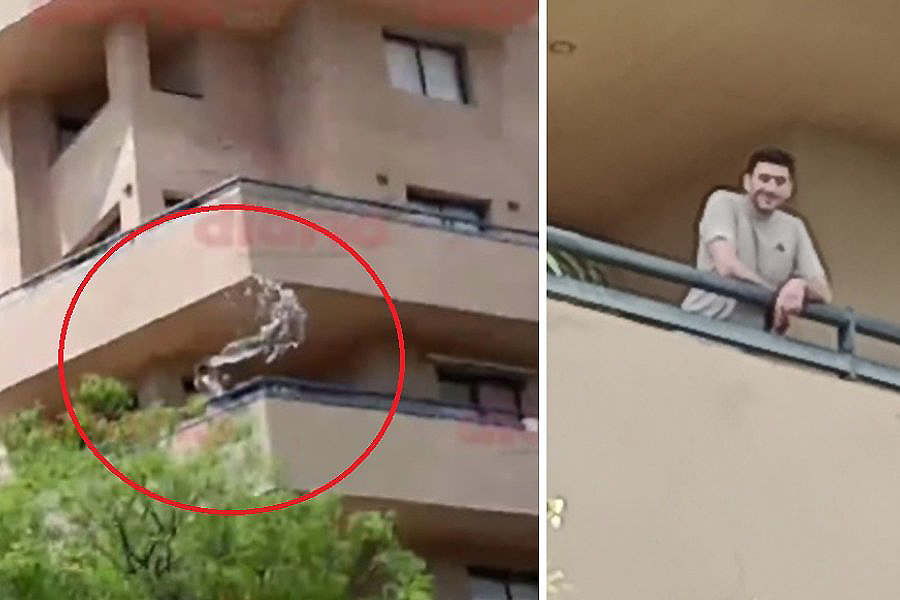 En Santiago, un vecino le tiró agua hirviendo a los manifestantes desde su balcón