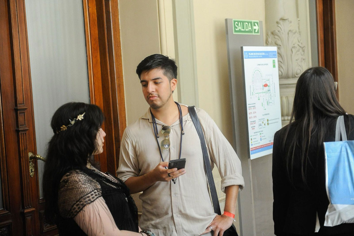 Leonardo Sosa de Revolución Federal estuvo presente en el Congreso durante el tratamiento de la ley ómnibus