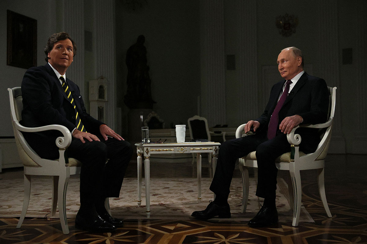 Entrevista Tucker Carlson-Vladimir Putin en el Kremlin