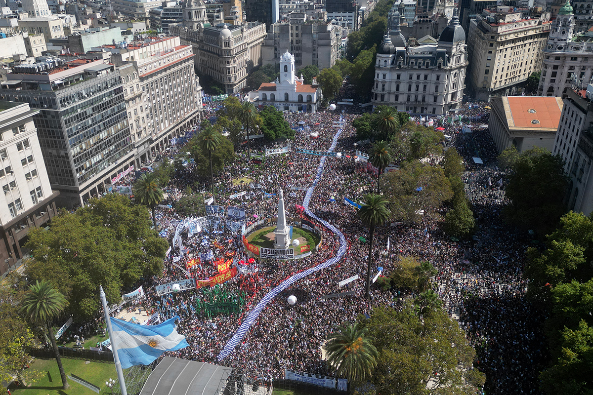 Las imágenes de un 24 de marzo histórico que desbordó el centro porteño