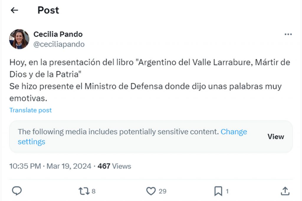 A horas del 24M, Petri y Pando pidieron por la liberación de genocidas 1 A horas del 24M, Petri y Pando pidieron por la liberación de genocidas