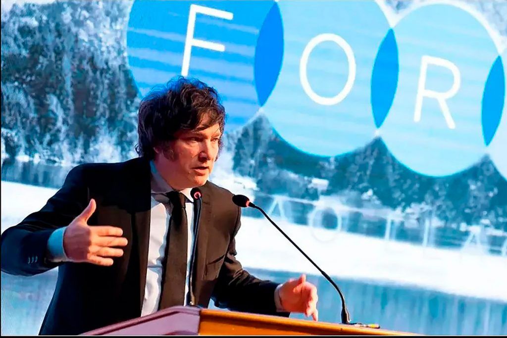 Milei anunció cadena nacional en foro llao llao