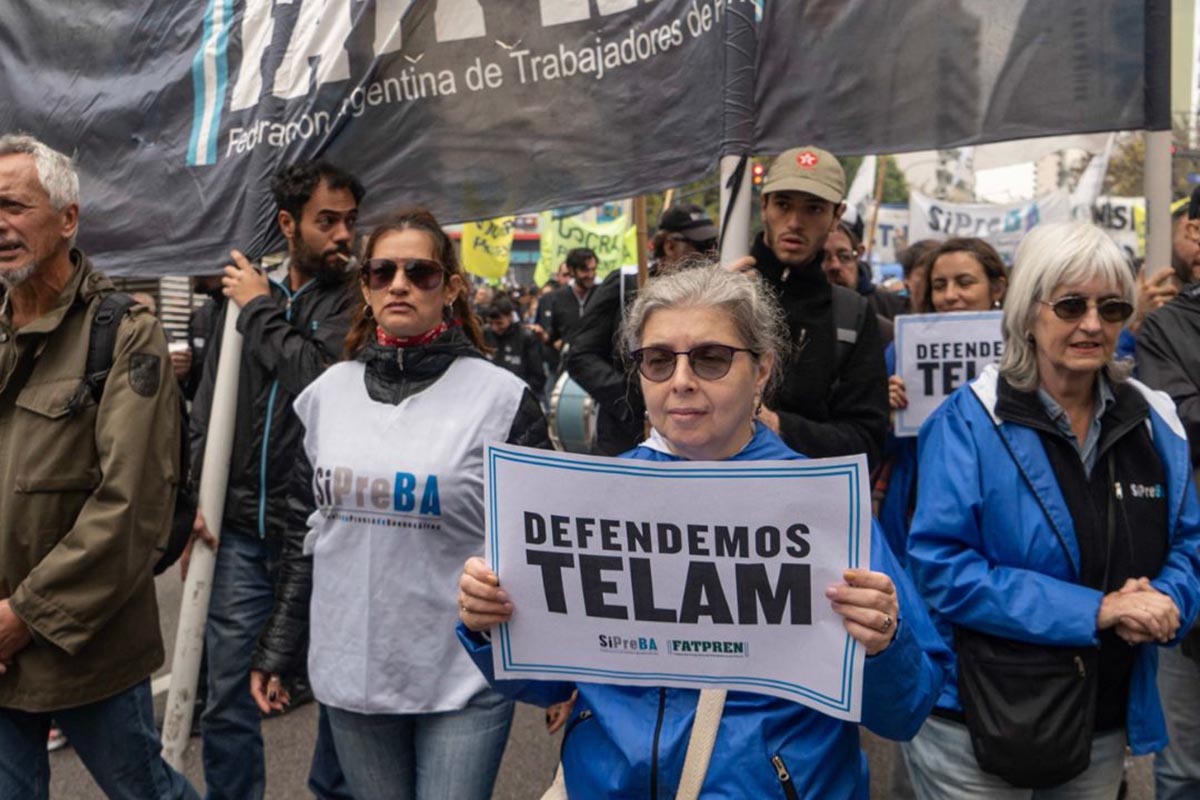 Los trabajadores de Télam multiplican sus acciones contra el silenciamiento de la agencia