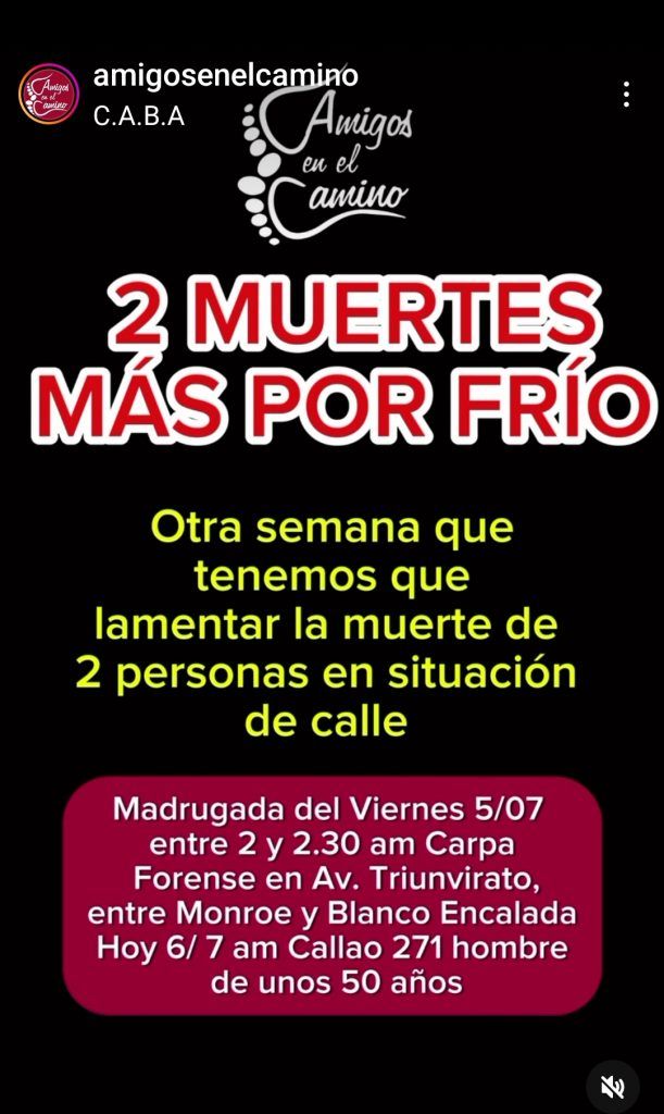 Frazadazo en la Ciudad: en menos de una semana murieron cinco personas en situación de calle 2 Frazadazo en la Ciudad: en menos de una semana murieron cinco personas en situación de calle