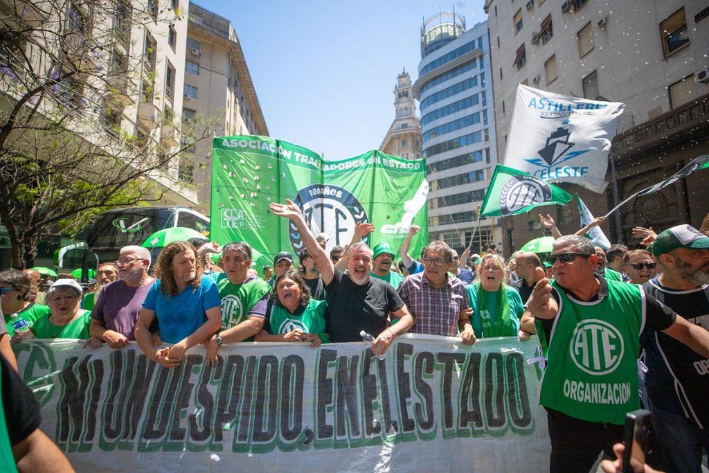 "Más de 90% de adhesión" al paro de 36 horas de ATE 1 ATE