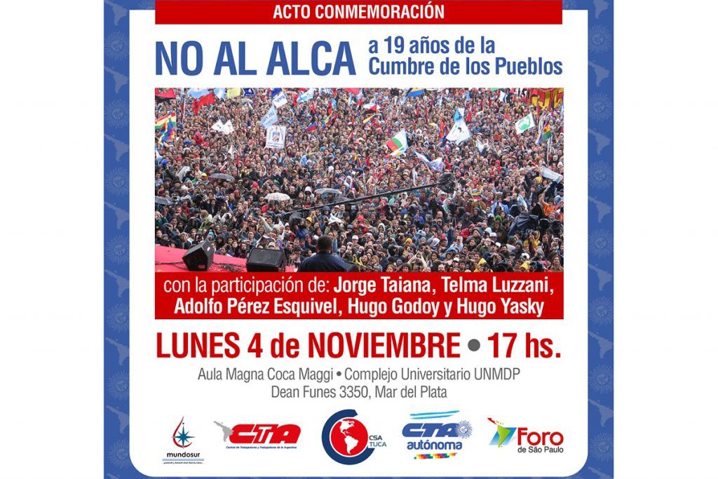 El NO al ALCA con memoria 1 El NO al ALCA con memoria
