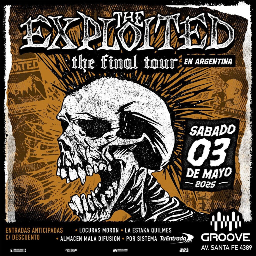 La gira de despedida de The Exploited llega a la Argentina en mayo