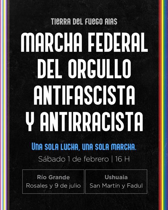Cuáles son las convocatorias en Argentina y el mundo para la Marcha Federal del Orgullo Antifascista y Antirracista 2 Cuáles son las convocatorias en Argentina y el mundo para la Marcha Federal del Orgullo Antifascista y Antirracista