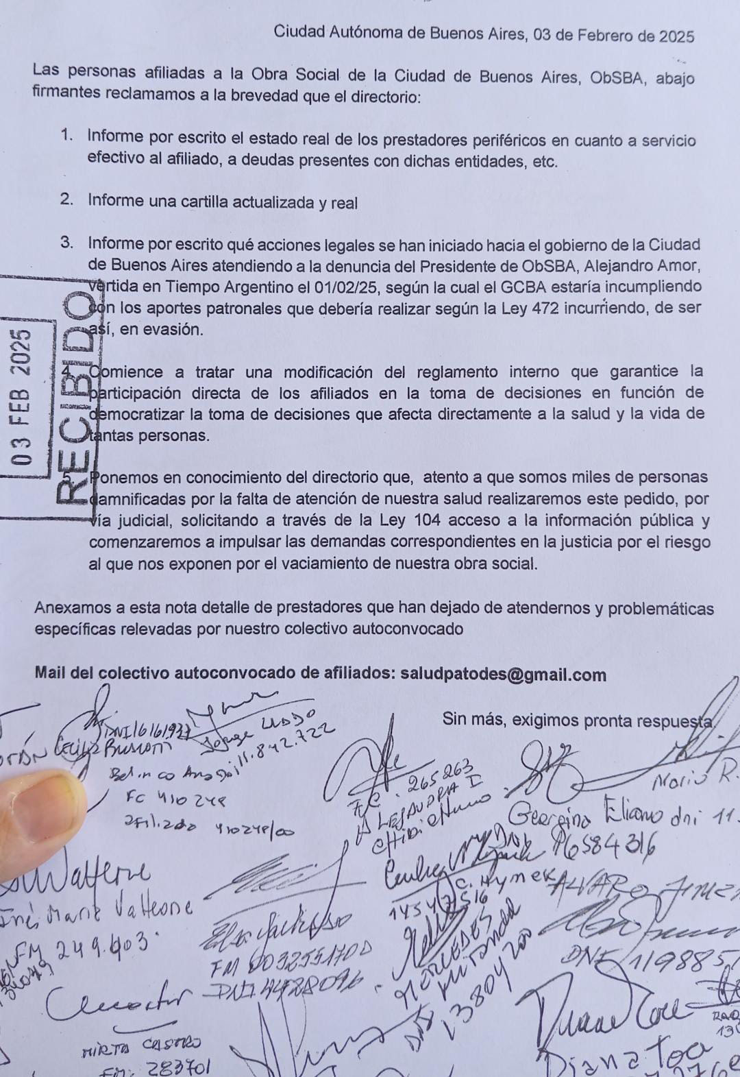 Afiliados a ObSBA y gremios docentes salieron a responderle al titular de la obra social de estatales porteños 1 Afiliados a ObSBA y gremios docentes salieron a responderle al titular de la obra social de estatales porteños